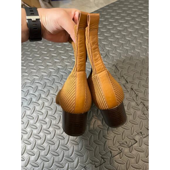 EVERLANE The Day Glove Ribbed Round Toe Pull On Sock Boot Toffee Size 10 - Picture 6 of 10